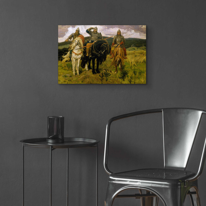 Art épique «Bogatyrs» par Viktor Vasnetsov, acrylique «Bogatyrs» par MASTERS, H 16 po x l 24 po x P 0,2 po