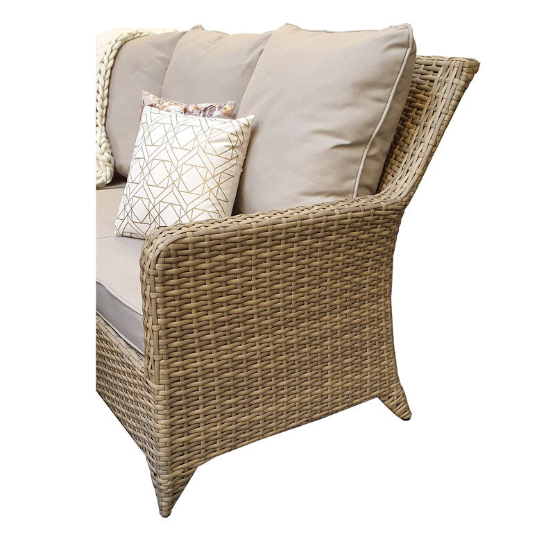 Saskia 9 - Person Wicker Patio Dining Set with Square Table , Cushions Included