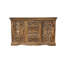 Buffet en bois naturel sculpté à la main