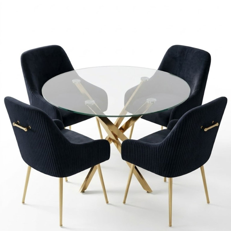 4 - Person Dining Set, Black