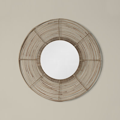 Beehive Flat Jute Wall Mirror