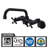 Kitchen Sink Faucet with Cross Handle, Swivel Spout Kitchen Faucet-65465493