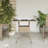 vidaXL Garden Table Poly Rattan, tempered glass, powder-coated steel-828866598