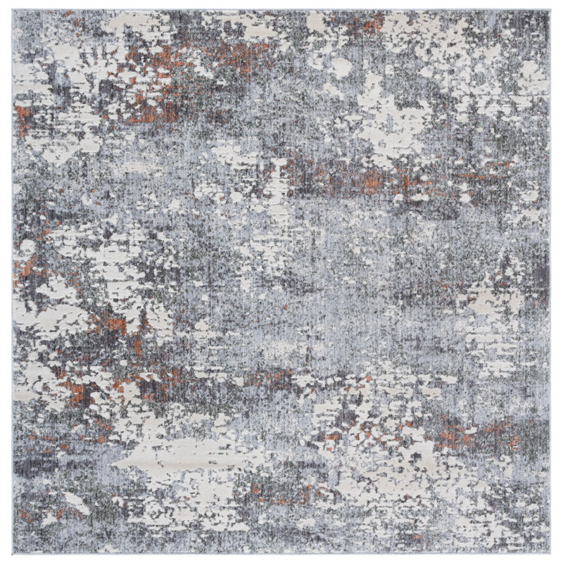 Scarlett 408 Performance Abstract Rug, Square 6'7"