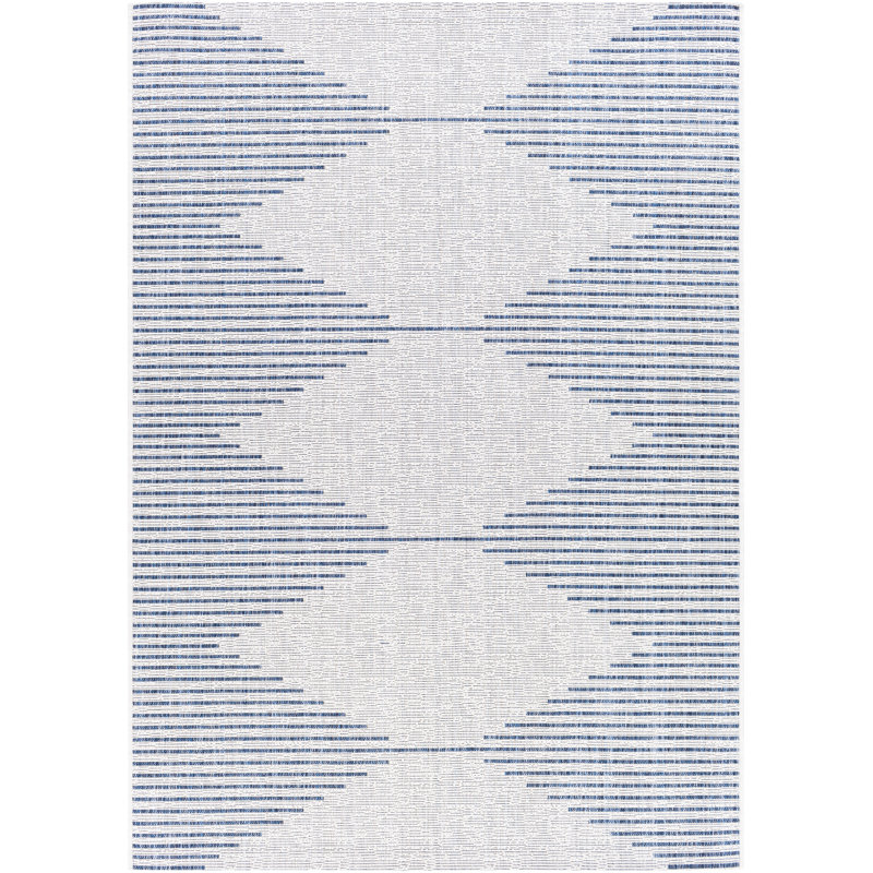 Jaceyon Indoor/Outdoor Geometric Gray Area Rug, Rectangle 5'3" x 7'7"