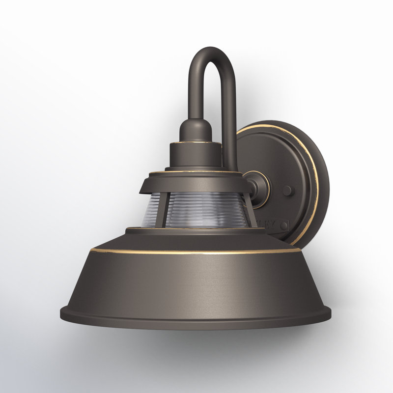 Troyer 1-Light Outdoor Wall Lantern, Oil Rubbed Bronze, 10" H x 10" W x 10" D