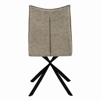 Chaises de salle à manger, ensemble de 2, d'appoint, rembourrées, en tissu et métal, de style contemporain et moderne, idéales pour la cuisine et la salle à manger.