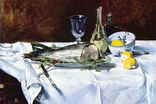 «Still Life with Salmon» par Eduard Manet, reproduction d'art