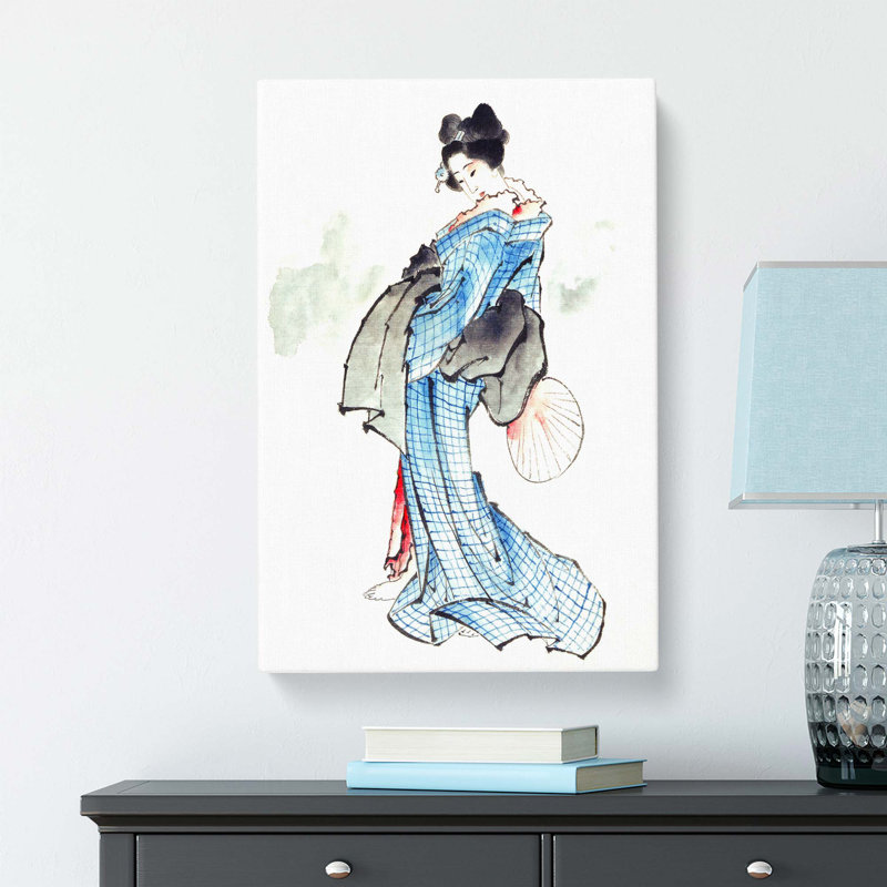Beautiful Geisha by Katsushika Hokusai - Wrapped Canvas, 60 cm H x 40 cm W