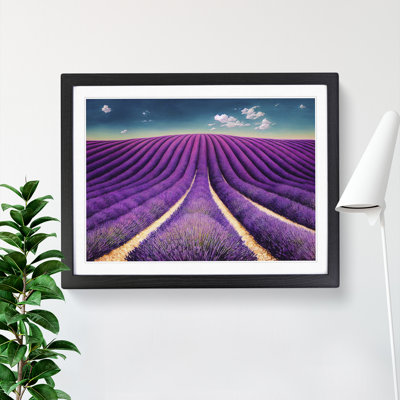 Eccentric Lavender Flower Field - Single Picture Frame Print