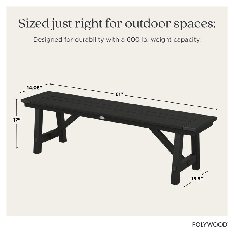 Plastic Picnic Bench, Slate Grey