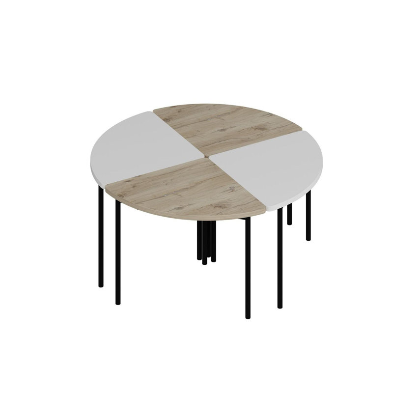 Glorias Coffee Table, White/Walnut