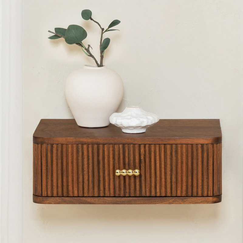 Fig Solid Wood Wall Mounted Shelf