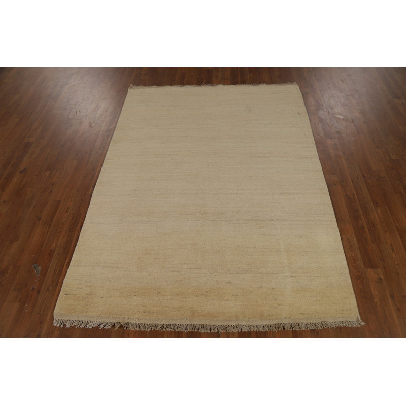 Solid Wool Modern Gabbeh Oriental Rug 5x6