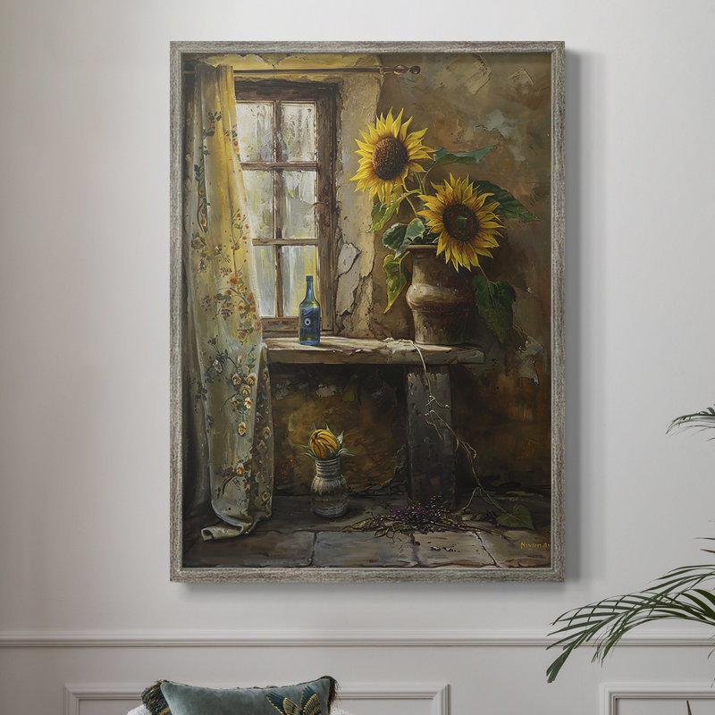 Reproduction encadrée FLORAL Series DVIII - bois massif, H 11 po x l 9 po