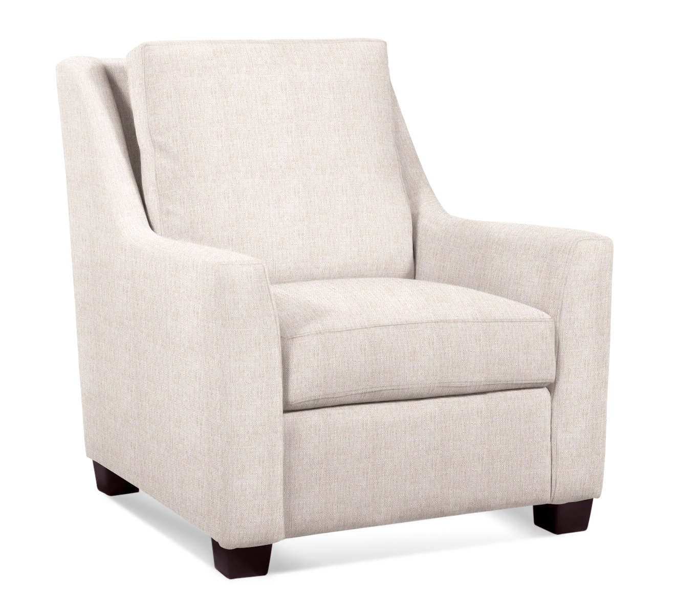 Upholstered Accent Chair, Java, White Sugar Performance; 0863-91