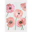 Rose Poppies On Pale Gray Print-1939548094