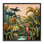 Bb-242 - «Parrot In Tropical Tropical» encadré sur bois par Lazar Studio Print