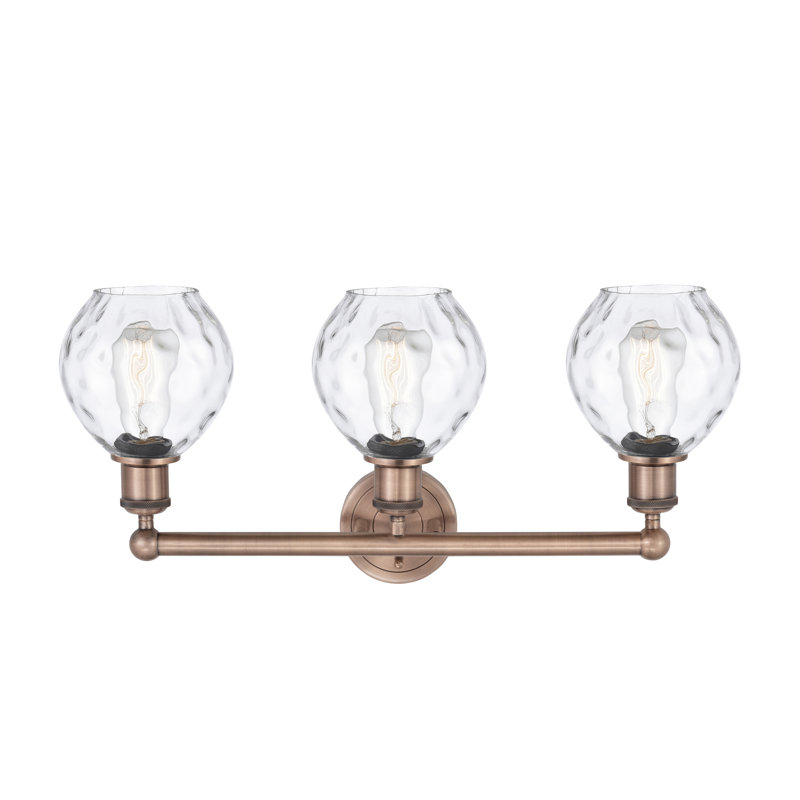 Éclairage pour meuble-lavabo de salle de bain 24 po 3 lumières Oceanne, Cuivre antique