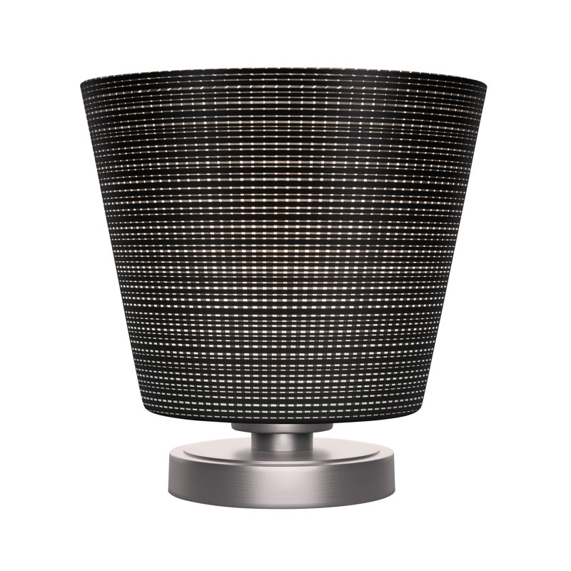 Lampe d'appoint Fez présentée en finition graphite avec verre matriciel, H 10 po x l 10 po x P 10 po, Blanc