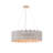6-Light Costal Adjustable White Drum Pendant Light