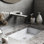 Lavabo de salle de bain rectangulaire encastrable blanc brillant 21 "Voltaire SM-UM625