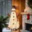 Arbre de Noël artificiel en forme de bonhomme de neige 4 pi avec 100 lumières et 380 branches pour l'intérieur et l'extérieur