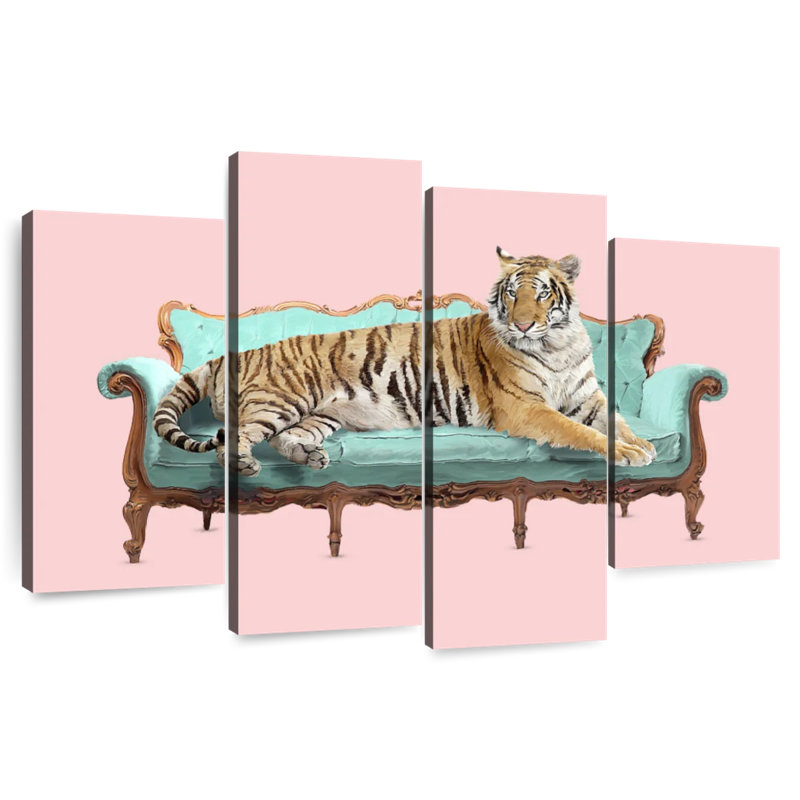Brampt Lazy Tiger, 32" H x 52" W