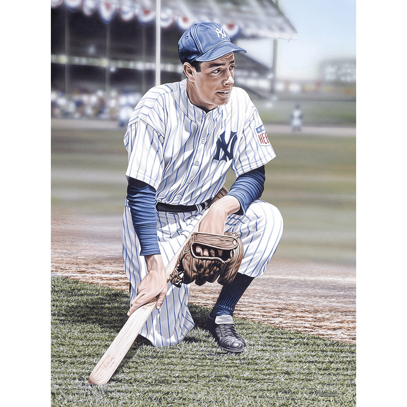 «Joe Dimaggio» par Darryl Vlasak, impression sur toile tendue, H 32 po x l 24 po x P 1,5 po