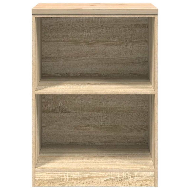 Solid Wood Single Storage Cabinet ( 85cm H x 60cm W x 51cm D), 60 x 51 x 85 cm, 2 Shelves, White