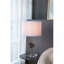 Lampe de table D14x25,2 "avec tranche d'agate et abat-jour tambour (assemblage de l'abat-jour requis)
