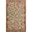 Tapis à carreaux en laine à motif oriental kilim 7 x 10