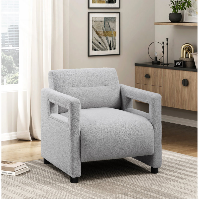Fauteuil d'appoint 1 pièce Luxury, Gris