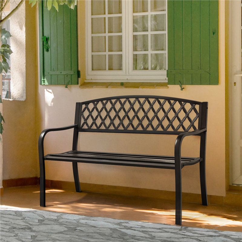 Banc de jardin en fer Llena, Noir