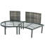 Ensemble de canapé modulaire d'extérieur 6 pièces avec tables basses et coussins 6 pièces-1756582871