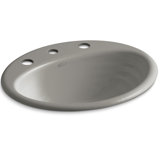 Ellington Metal Oval Drop-In Bathroom Sink with Overflow