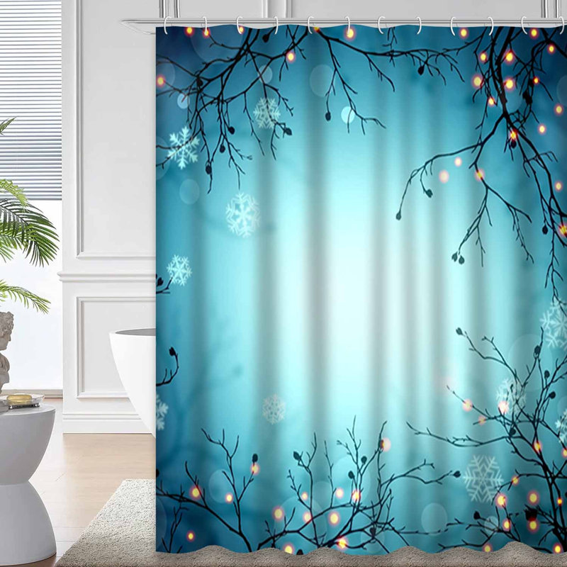 Rideau de douche Dramatic Sky Old Tree Dark Mountain avec 12 crochets, L 72 po x l 78 po