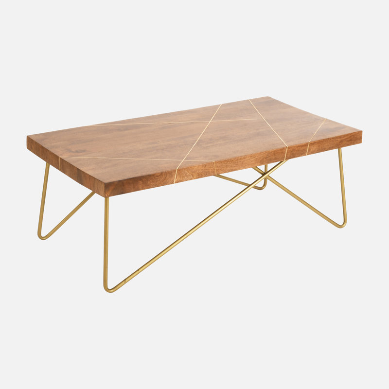 Rayos Solid Wood Top Single Coffee Table