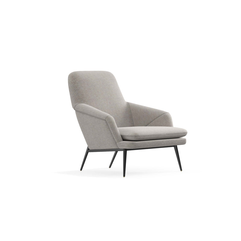 Fauteuil large 33,07 po Makhiya, Tissu gris