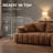 Luxury Chenille L-Shape Sectional Sofa, Dark Blue, 4-Seater Sleeper Couch, Minimalist Design, No Assembly-254693356
