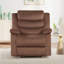 Fauteuil inclinable manuel classique et rembourré de 35,23 po de largeur avec massage à la chaleur et aux vibrations-543883067