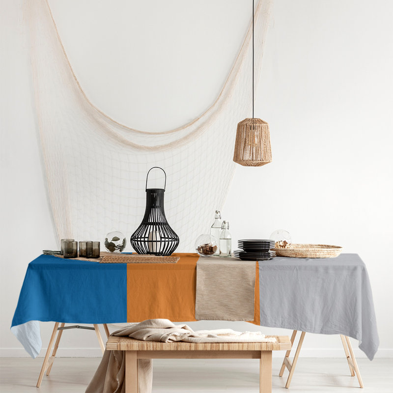 Nappe basket New Orleans, New York,Blue/Orange/Silver