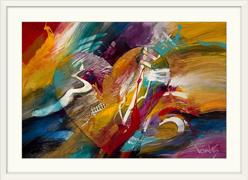 «Free To Be» par Frioucheburg, impression, H 28 po x l 38 po x P 1 po, Cadre blanc
