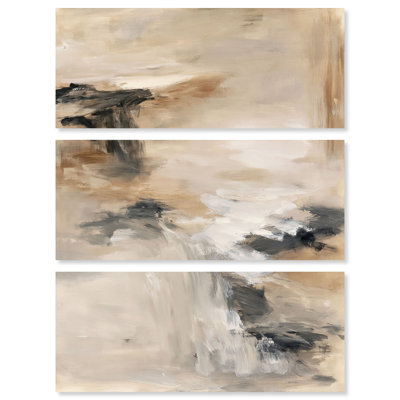 Ensemble de décoration murale bohème Desert Gale IV sur toile, par Art Remedy, châssis entoilé, 48 x 20 pouces