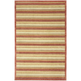 Bernick Tibetan Hand Knotted 100L Space Dye Striped Rug