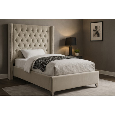 Joclynn Upholstered Wingback Bed