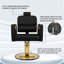 Fauteuil de coiffeur inclinable pour coiffeur, fauteuil de coiffeur inclinable 360 ° avec pompe hydraulique robuste-116321787
