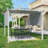 10 pi. L 10 pi. D Pergola en acier avec auvent-95163437