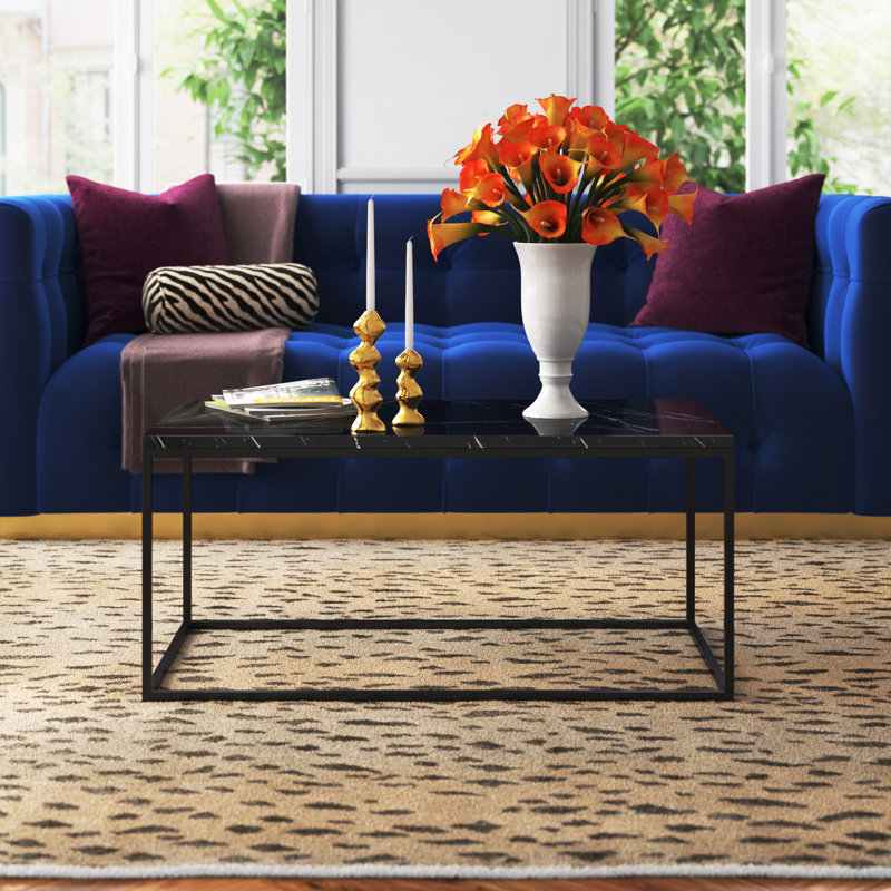 Manuel Frame Coffee Table, Black, Marble