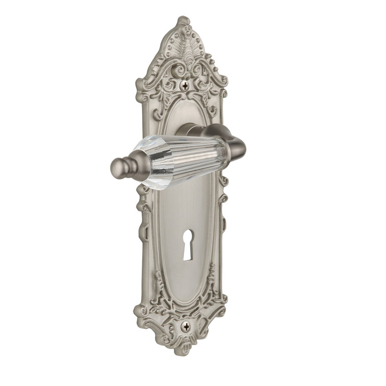 Victorian Plate with Decorative Keyhole and Single Dummy with Parlour Lever